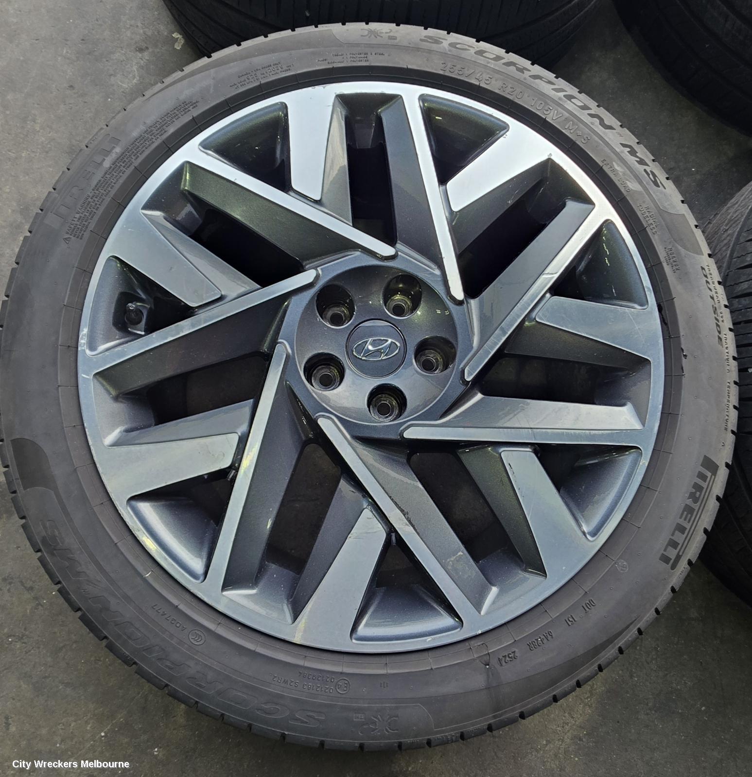 HYUNDAI SANTA FE WHEEL MAG, FACTORY, 20X8.5IN, MULTISPOKE, TM, 10/2020 - 10/2023
