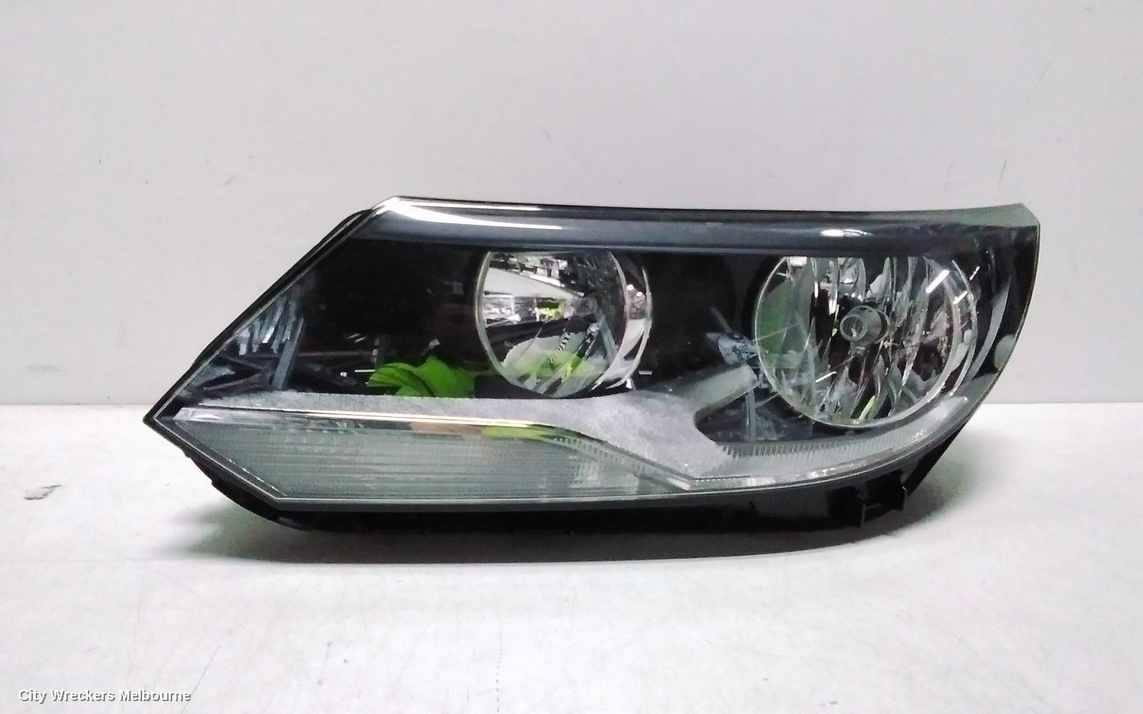VOLKSWAGEN TIGUAN LEFT HEADLAMP, 5N, HALOGEN TYPE, 07/2011 - 08/2016