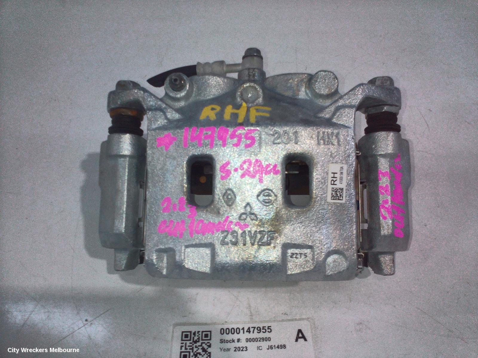 MITSUBISHI OUTLANDER CALIPER, RH FRONT, 4WD, ZM, 08/2021 ONWARDS