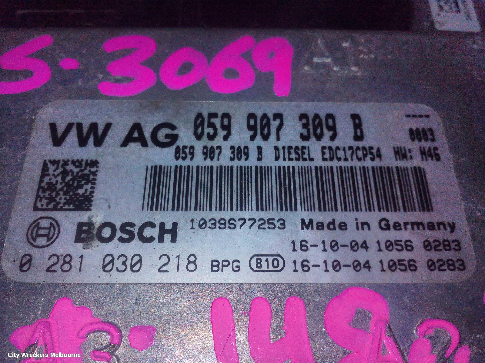 AUDI Q7 ECU, ENGINE ECU, 3.0, DIESEL, ECU ONLY, CRTC CODE, 4M, 09/2015 - 03/2020