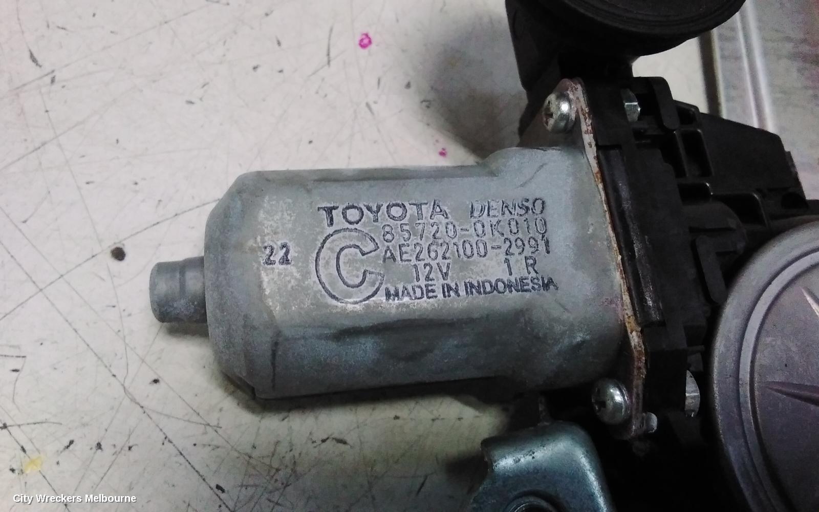 TOYOTA COROLLA RIGHT REAR WND REG/MOTOR, ZRE172R, SEDAN, 12/2013 - 06/2019
