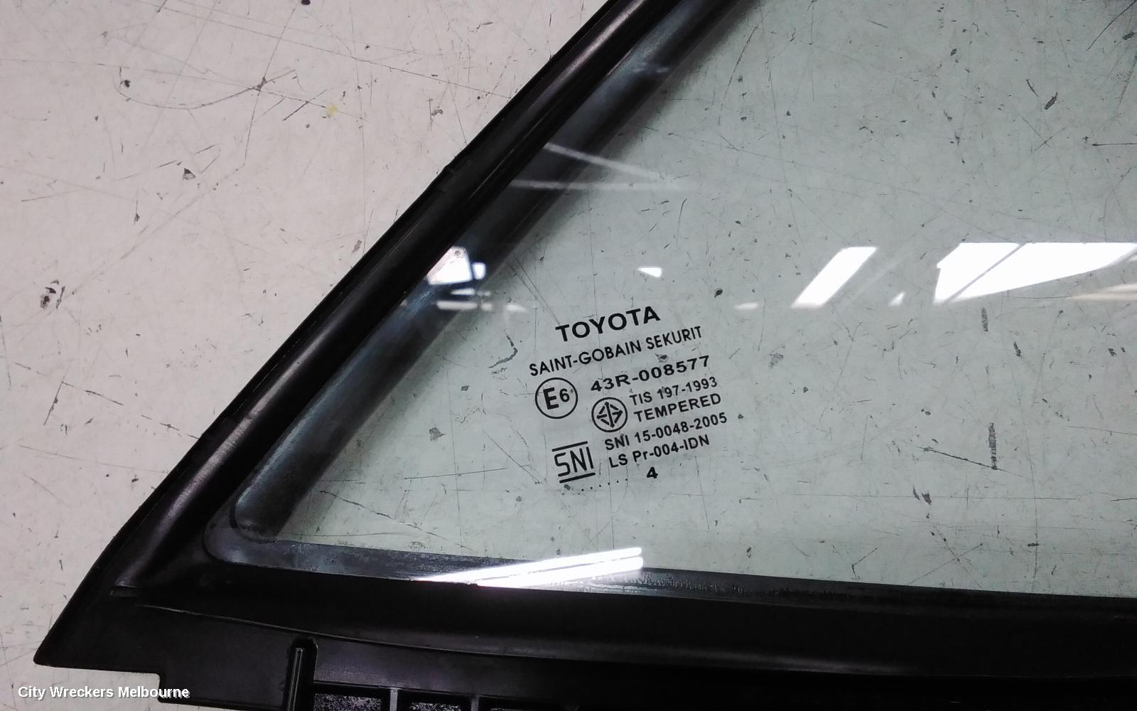 TOYOTA COROLLA RIGHT REAR 1/4 DOOR GLASS, ZRE172/20182R, 12/2013 - 06/2019