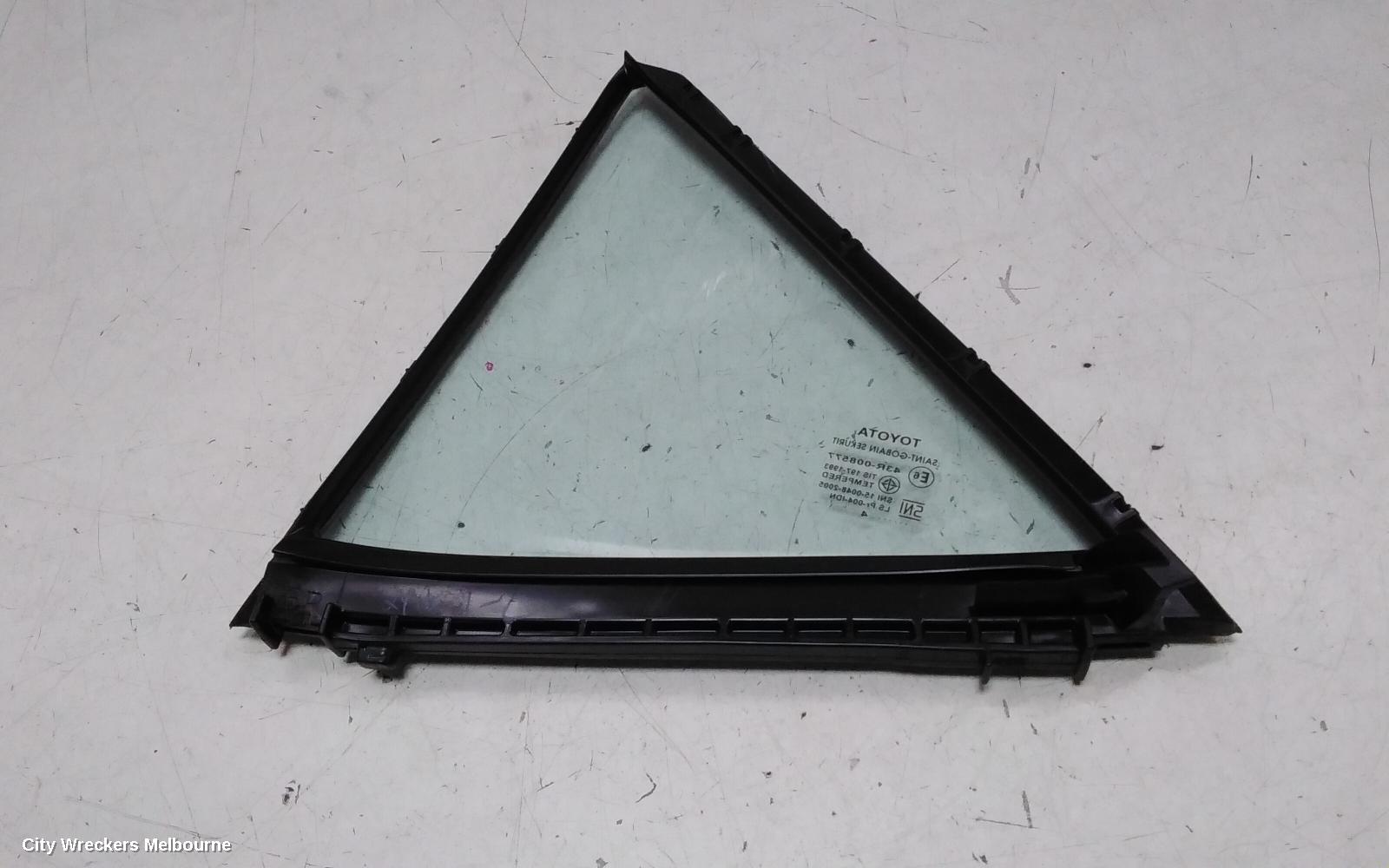 TOYOTA COROLLA RIGHT REAR 1/4 DOOR GLASS, ZRE172/20182R, 12/2013 - 06/2019