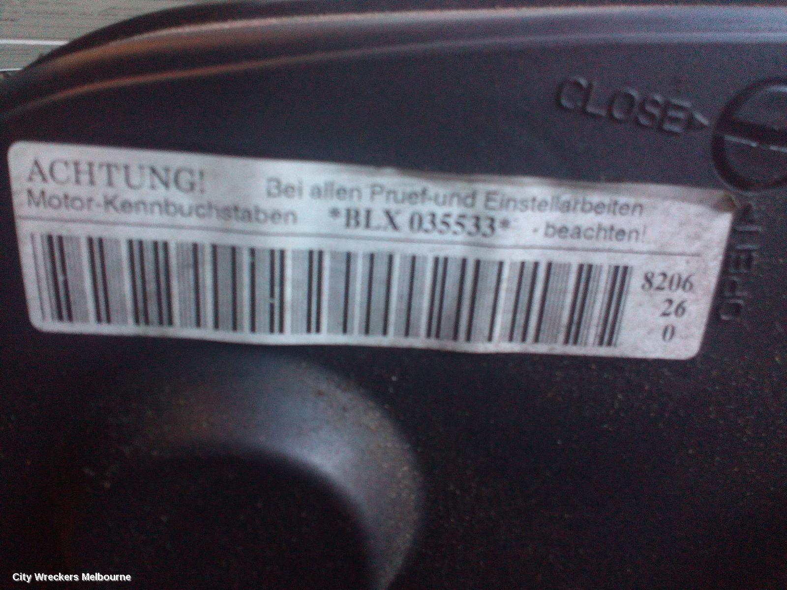 VOLKSWAGEN GOLF ENGINE, PETROL, 2.0, GEN 5, BLX CODE, 07/2004 - 02/2009