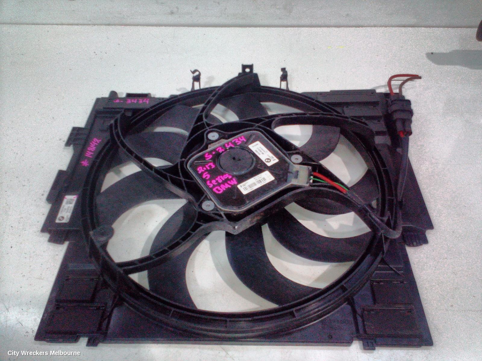 BMW 5 SERIES FAN, SINGLE FAN ASSY, 2.0, N20, PETROL, 600W, F10, 05/2010 - 01/2017