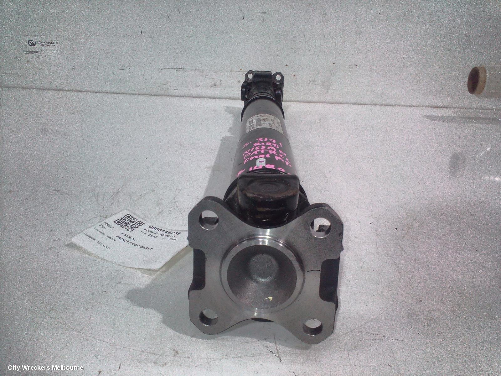 NISSAN PATROL FRONT PROP SHAFT, Y62, 11/2012 ONWARDS