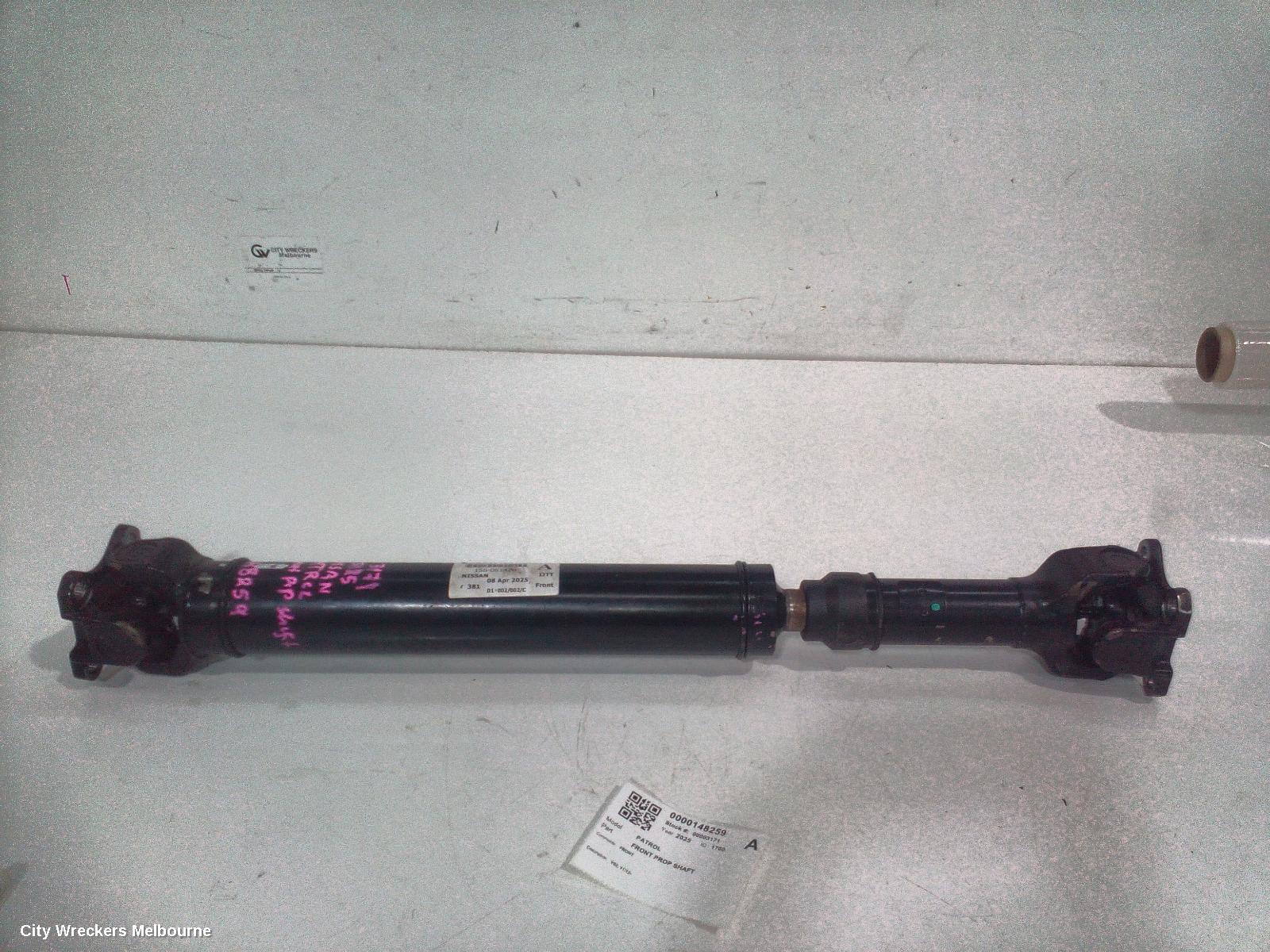NISSAN PATROL FRONT PROP SHAFT, Y62, 11/2012 ONWARDS