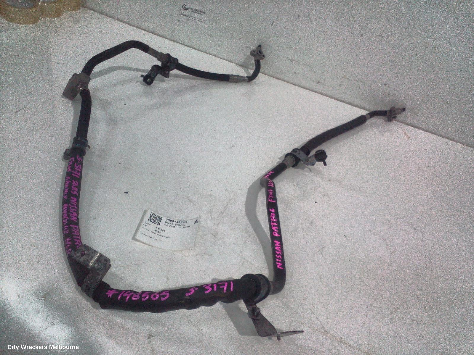 NISSAN PATROL, Y62, 11/2012 ONWARDS, FRONT SHOCKER HOSE : 148265
