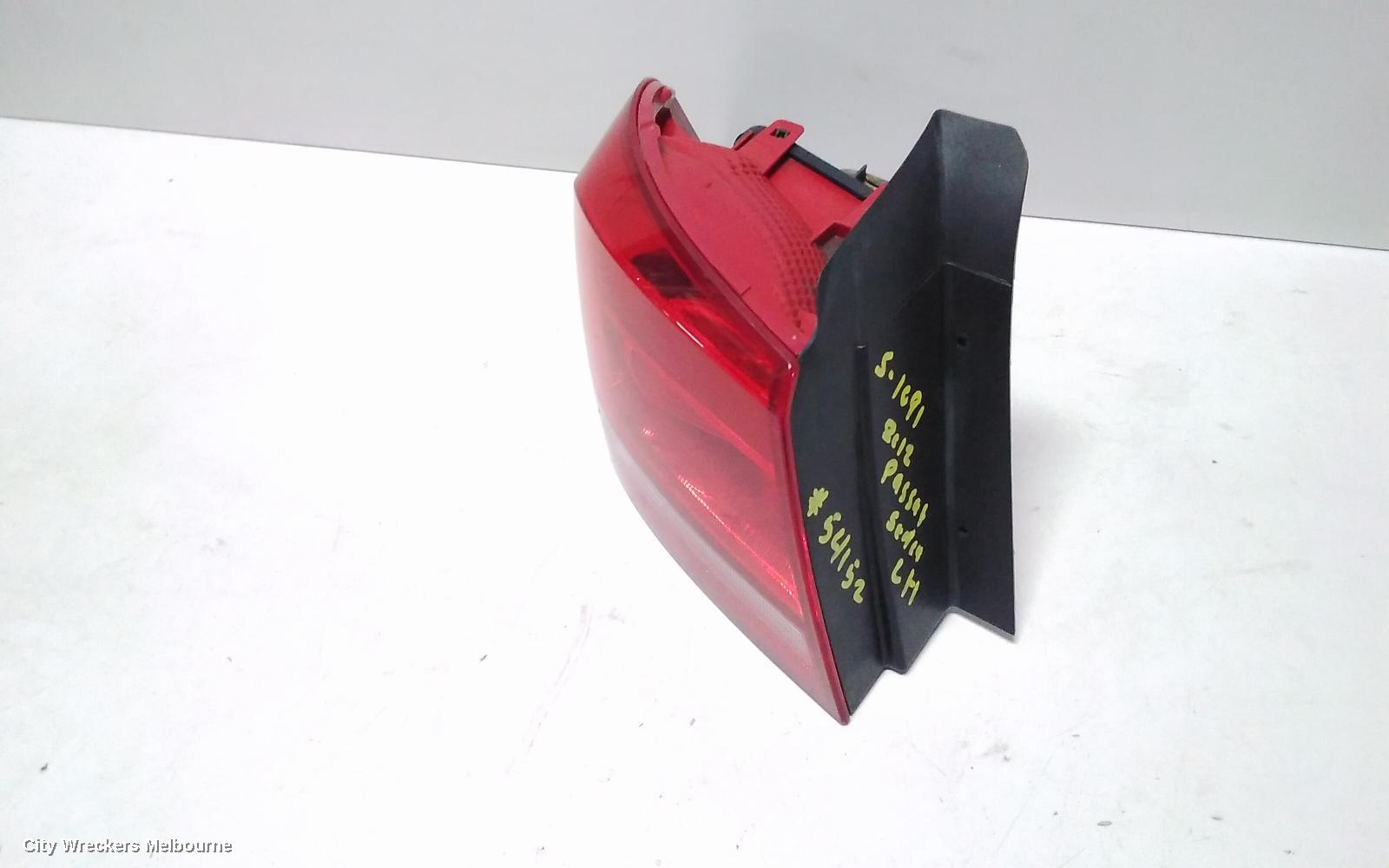 VOLKSWAGEN PASSAT LEFT TAILLIGHT, 3C/MK6 B7, SEDAN, NON LED TYPE, 09/2010 - 05/2015