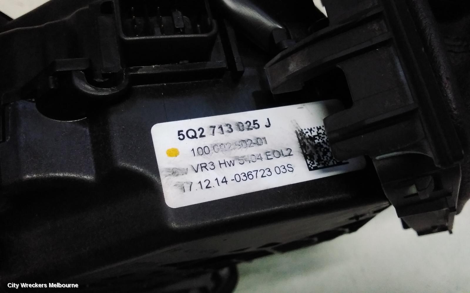 VOLKSWAGEN GOLF GEAR STICK/SHIFTER, AUTO SHIFTER, 7 SPEED, GEN 7, 11/2012 - 07/2017