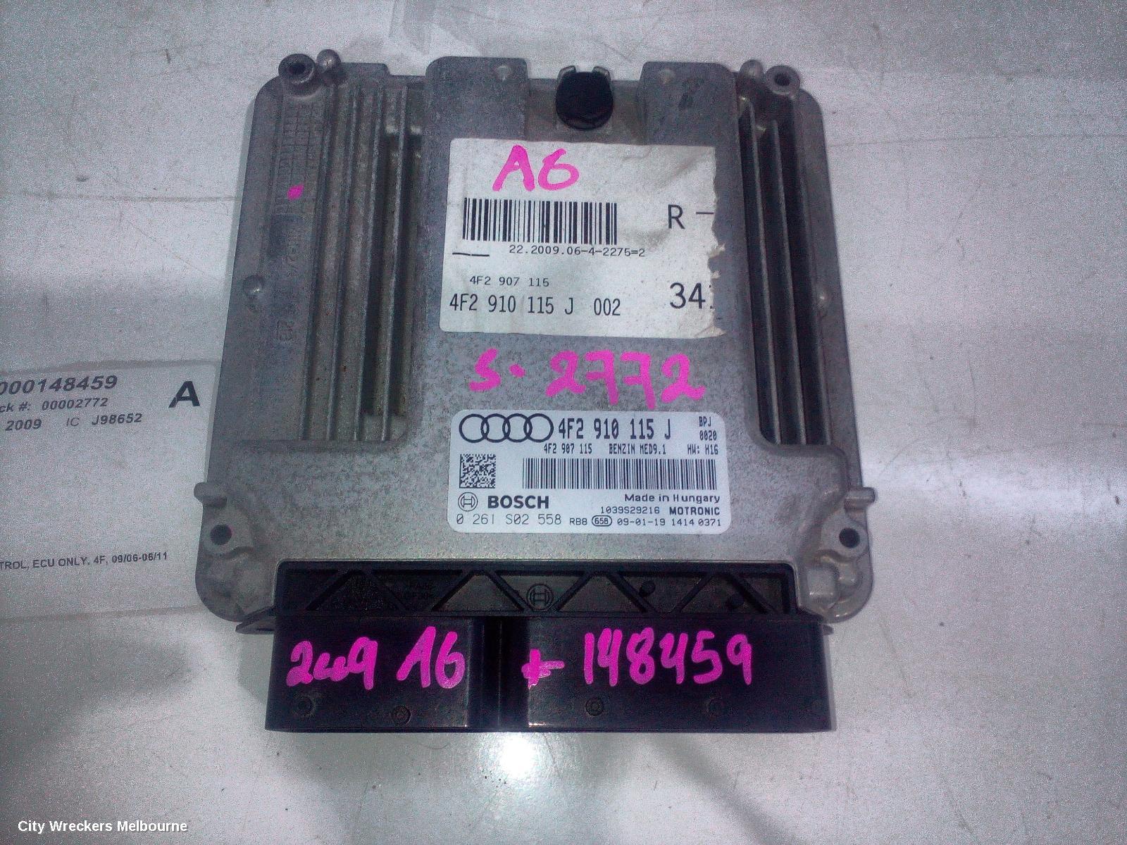 AUDI A6 ECU, ENGINE ECU, 2.0, PETROL, ECU ONLY, 4F, 09/2006 - 06/2011