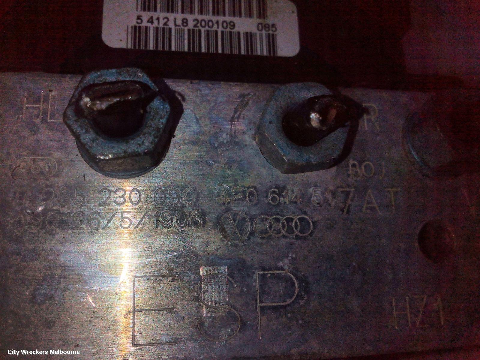 AUDI A6 ABS PUMP/MODULATOR, 4F/C6, P/N 4F0614517AT, 11/2004 - 07/2011