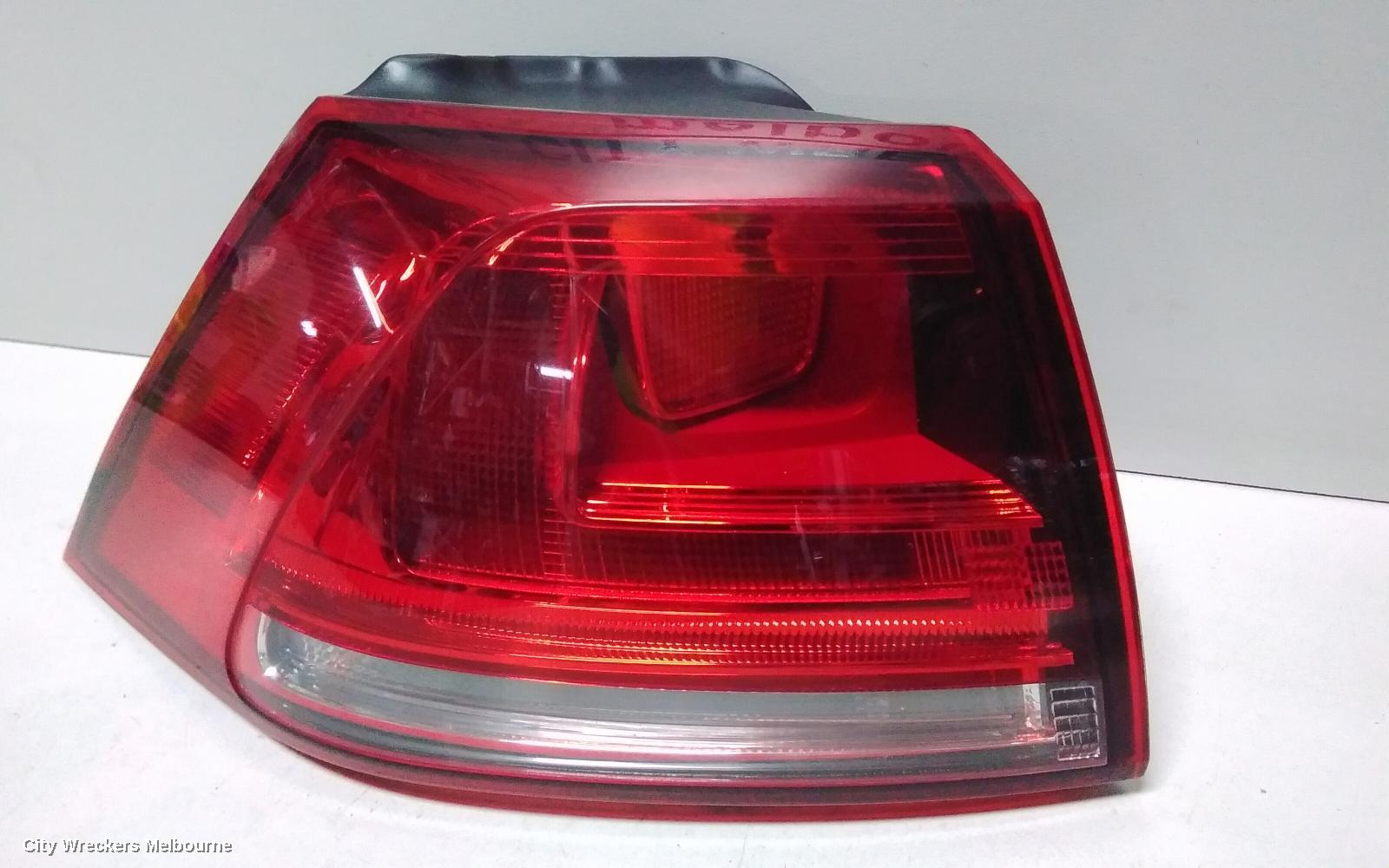 VOLKSWAGEN GOLF LEFT TAILLIGHT, GEN 7, HATCH, STANDARD, NON LED TYPE, 03/2013 - 03/2017