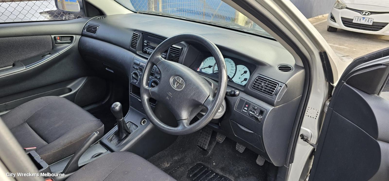 TOYOTA COROLLA RIGHT REAR DOOR WINDOW, ZZE122 (JAPAN-VIN JTD), WAGON, 12/2001 - 04/2007