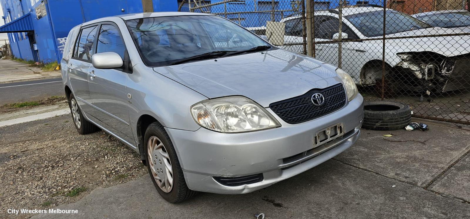 TOYOTA COROLLA RIGHT REAR DOOR WINDOW, ZZE122 (JAPAN-VIN JTD), WAGON, 12/2001 - 04/2007