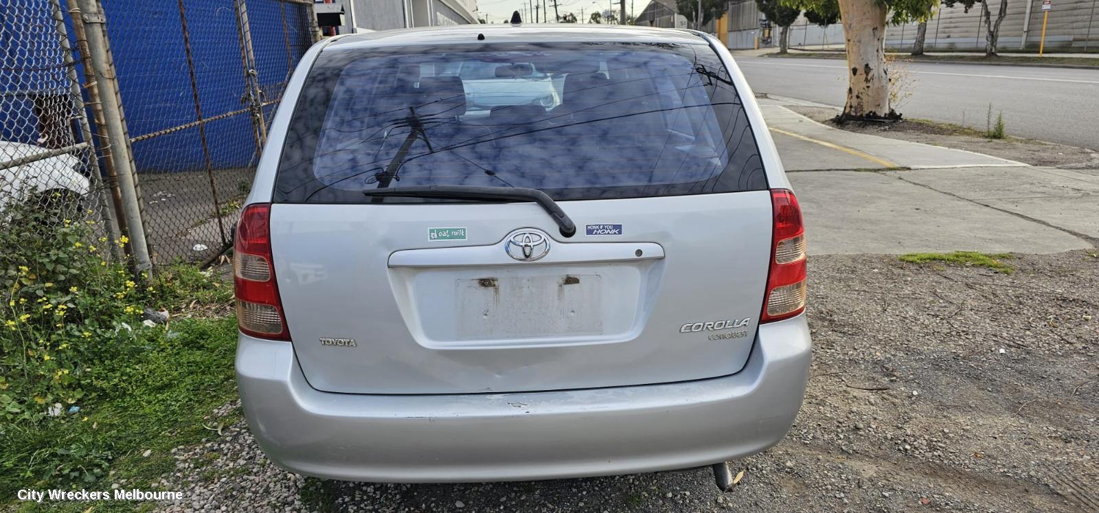 TOYOTA COROLLA RIGHT REAR DOOR WINDOW, ZZE122 (JAPAN-VIN JTD), WAGON, 12/2001 - 04/2007
