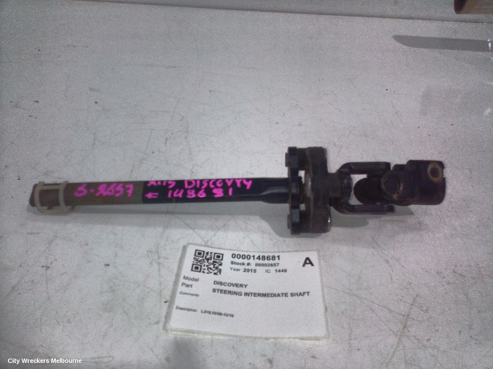 LAND ROVER DISCOVERY STEERING INTERMEDIATE SHAFT, L319,10/2009 - 12/2016
