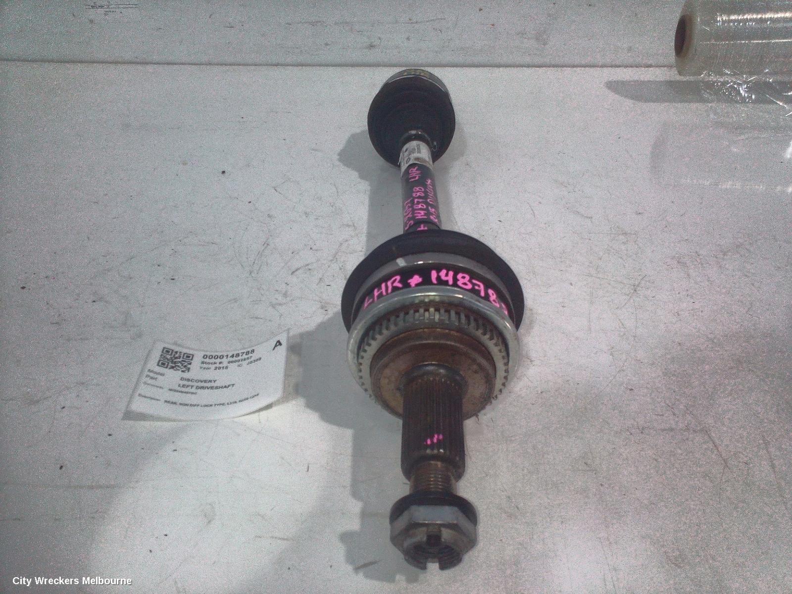 LAND ROVER DISCOVERY LEFT DRIVESHAFT, REAR, NON DIFF LOCK TYPE, L319, 02/2005 - 12/2016