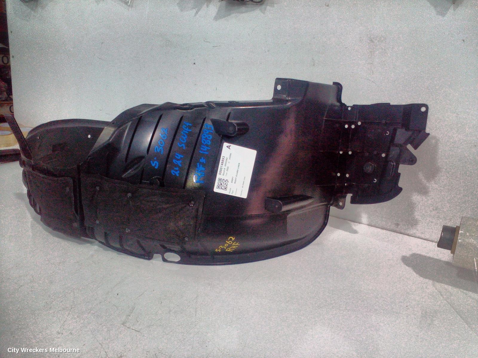 SUZUKI SWIFT RIGHT GUARD LINER, UZ, FRONT, 12/2023 ONWARDS