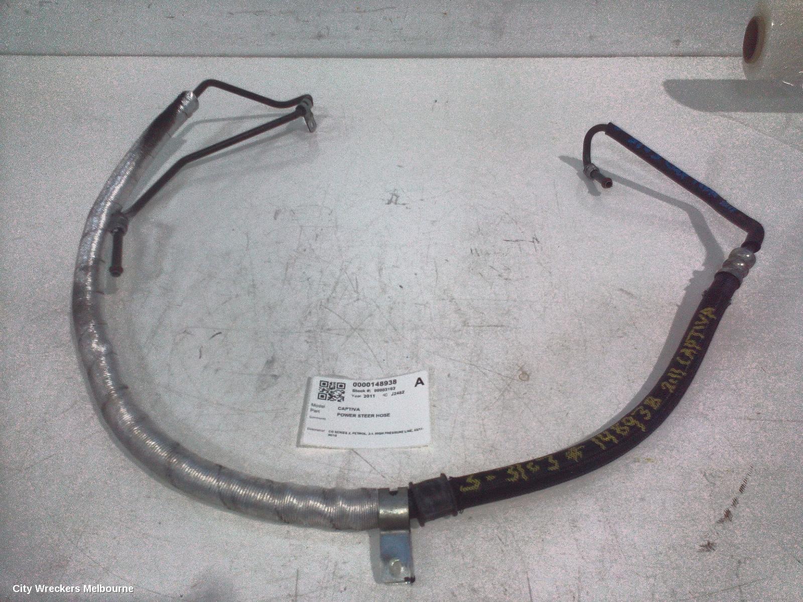 HOLDEN CAPTIVA POWER STEER HOSE, CG SERIES 2, PETROL, 2.4, HIGH PRESSURE LINE, 03/2011 - 06/2018