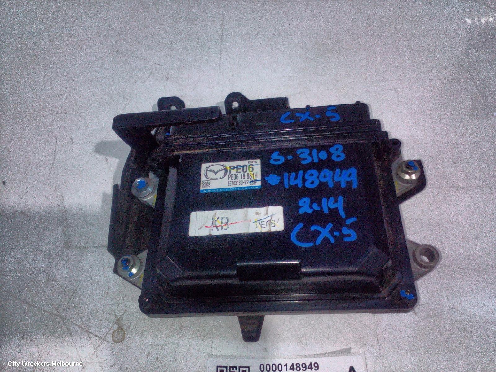 MAZDA CX5 ECU, ENGINE ECU, 2.0, PETROL, ECU ONLY, KE, 02/2012 - 01/2017