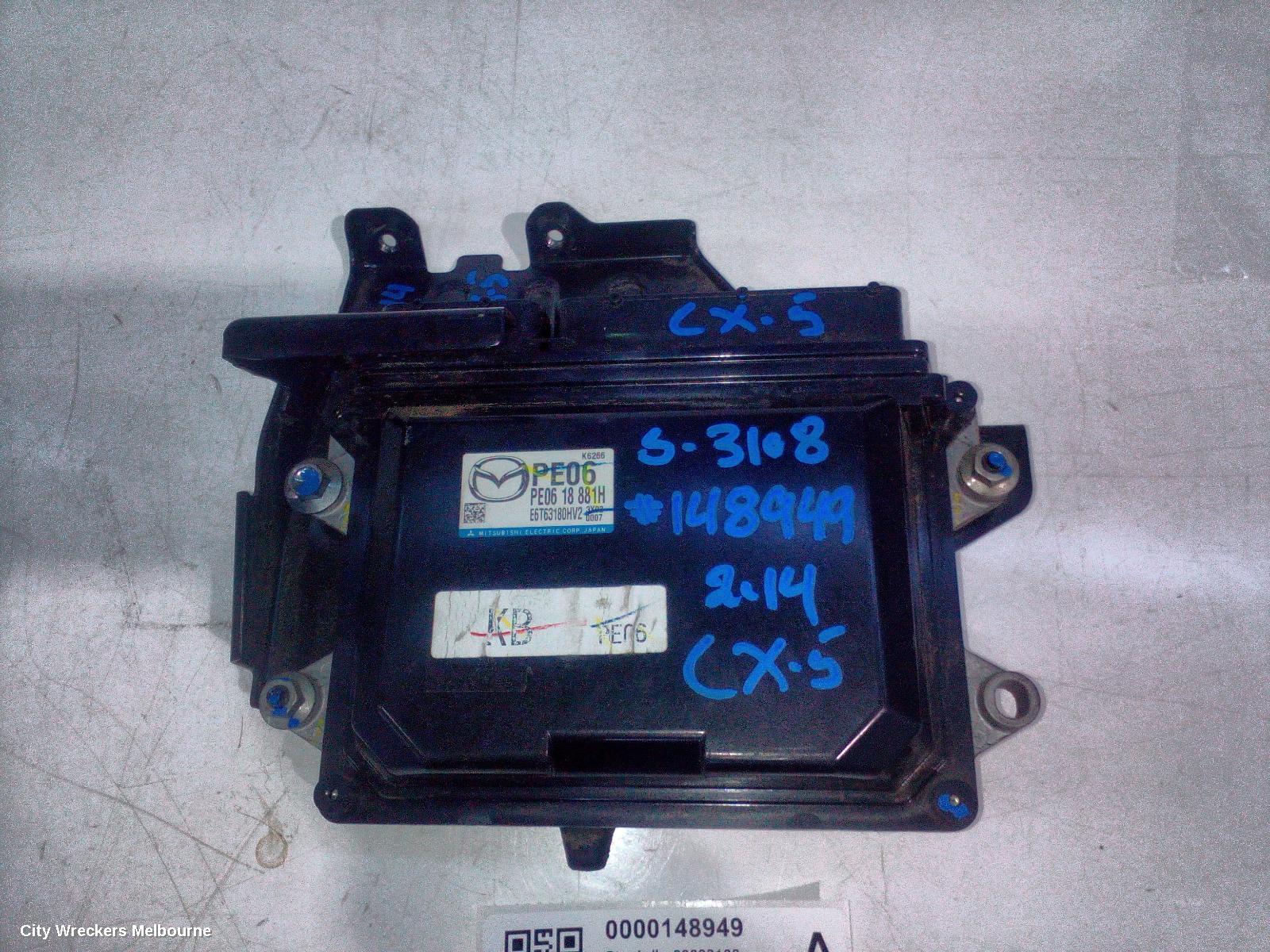 MAZDA CX5 ECU, ENGINE ECU, 2.0, PETROL, ECU ONLY, KE, 02/2012 - 01/2017