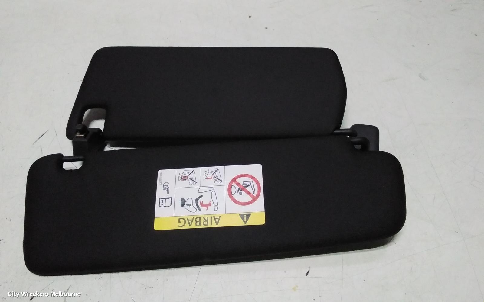 PORSCHE CAYENNE SUNVISOR, 92A, LH SIDE, BLACK, LEATHER, 07/2010 - 04/2018