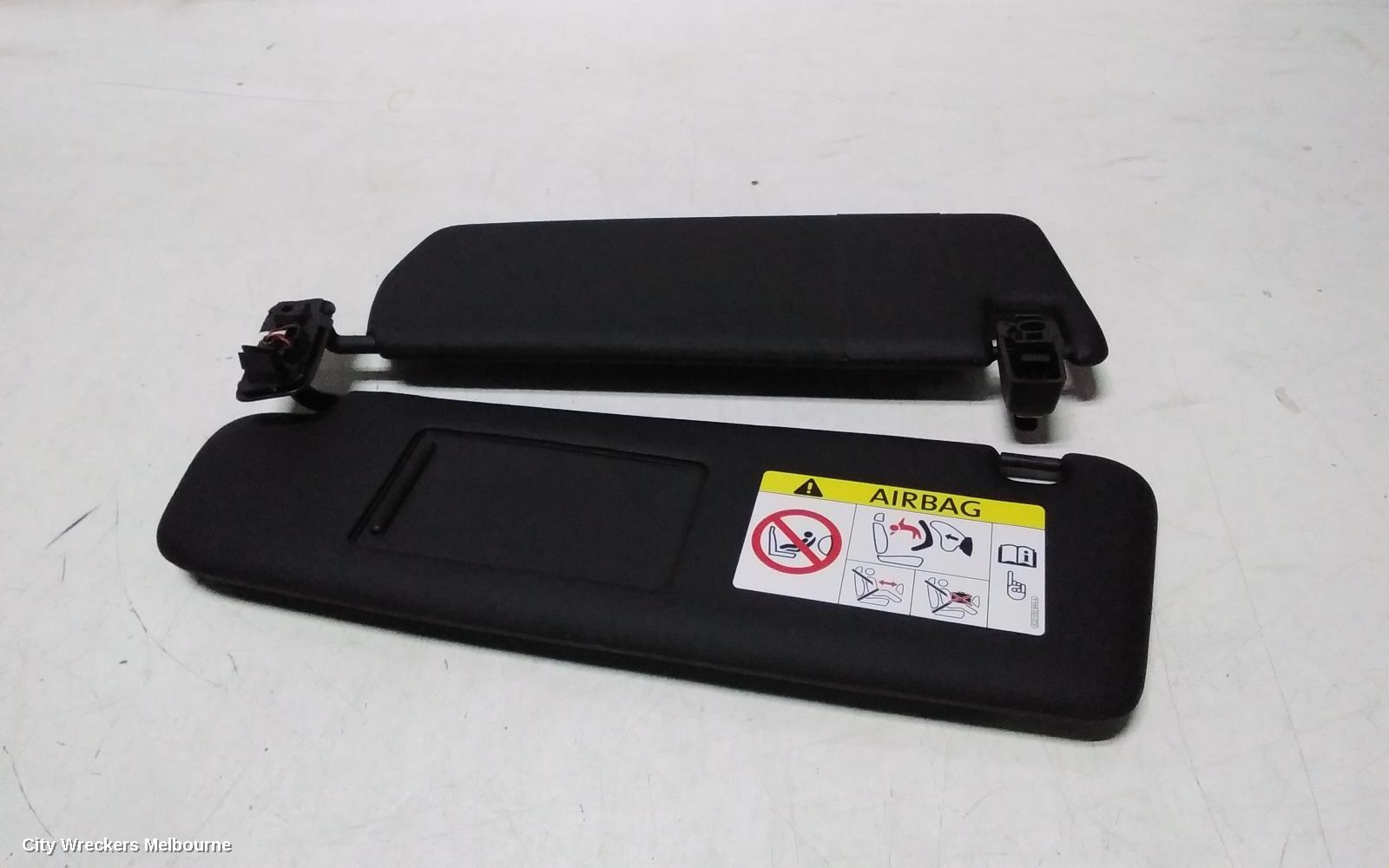 PORSCHE CAYENNE SUNVISOR, 92A, LH SIDE, BLACK, LEATHER, 07/2010 - 04/2018