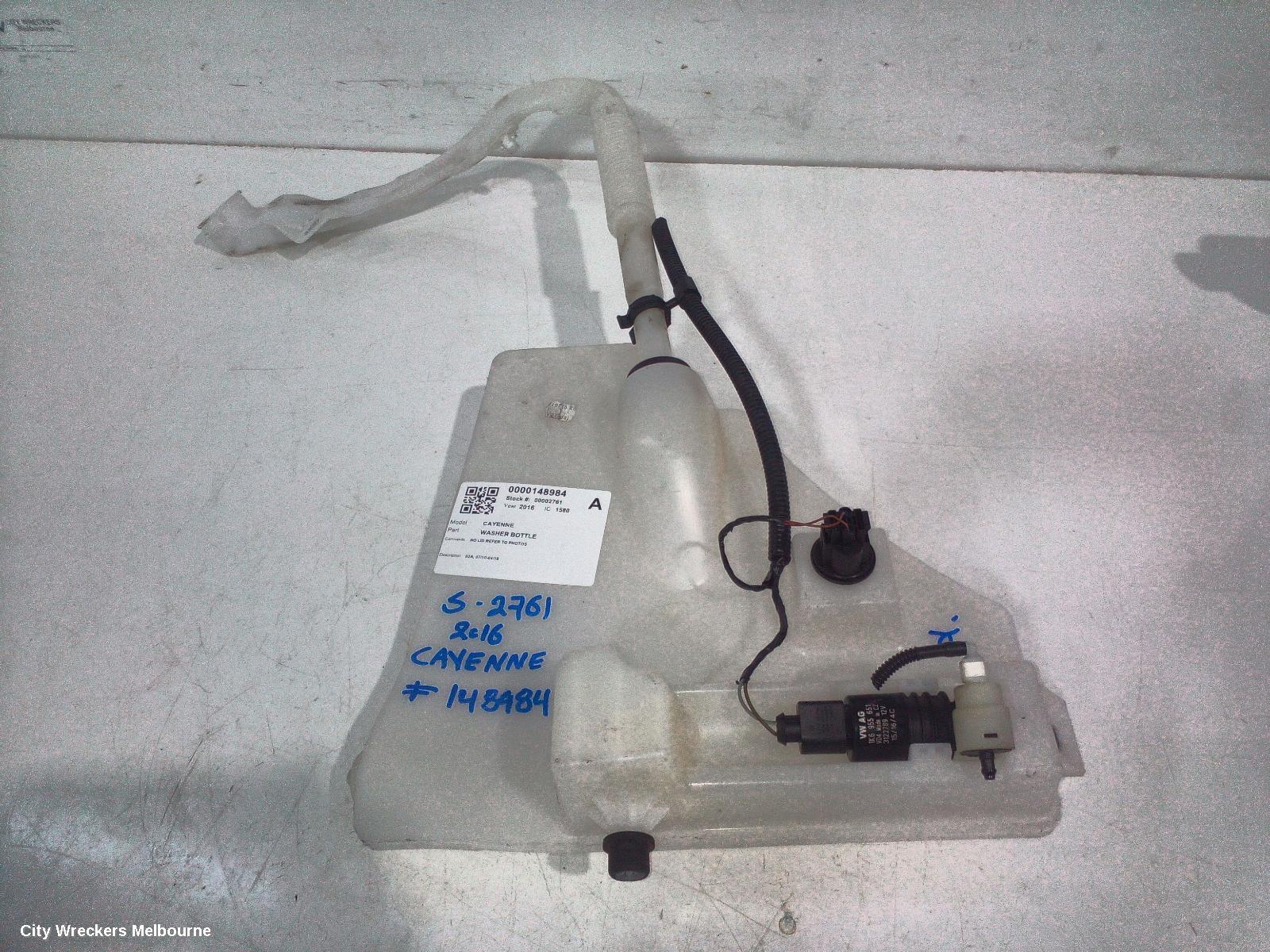 PORSCHE CAYENNE WASHER BOTTLE, 92A, 07/2010 - 04/2018