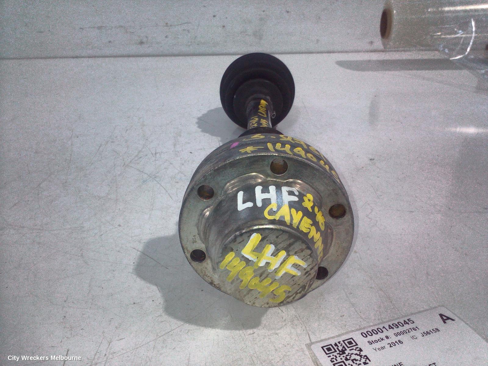 PORSCHE CAYENNE LEFT DRIVESHAFT, FRONT, DIESEL, 3.0, 92A, 07/2010 - 04/2018