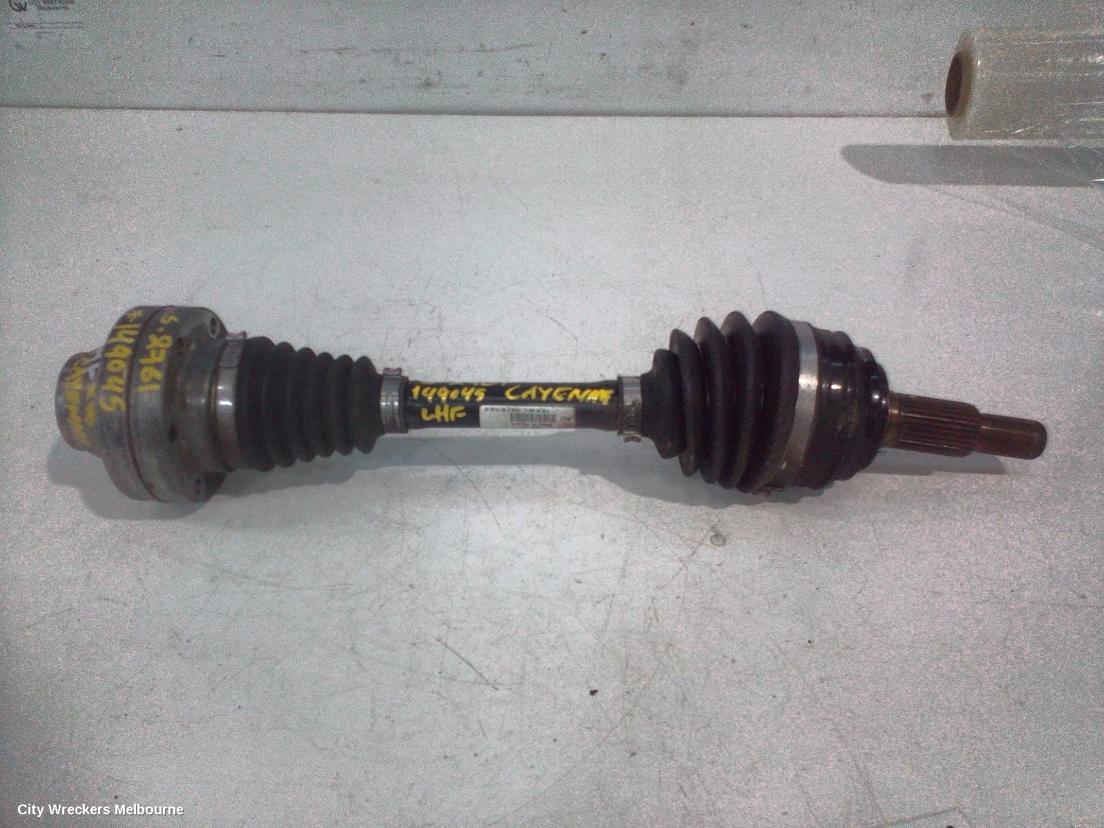 PORSCHE CAYENNE LEFT DRIVESHAFT, FRONT, DIESEL, 3.0, 92A, 07/2010 - 04/2018