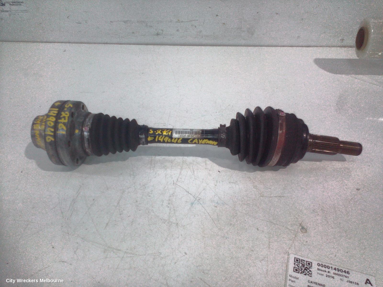 PORSCHE CAYENNE RIGHT DRIVESHAFT, FRONT, DIESEL, 3.0, 92A, 07/2010 - 04/2018