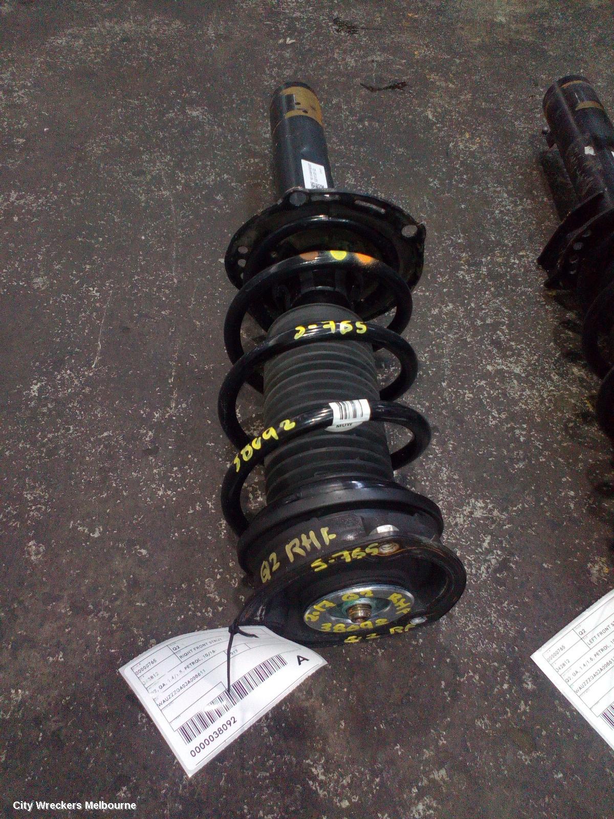 AUDI Q2 RIGHT FRONT STRUT, Q2, GA, 1.4/1.5, PETROL, 10/2016 ONWARDS
