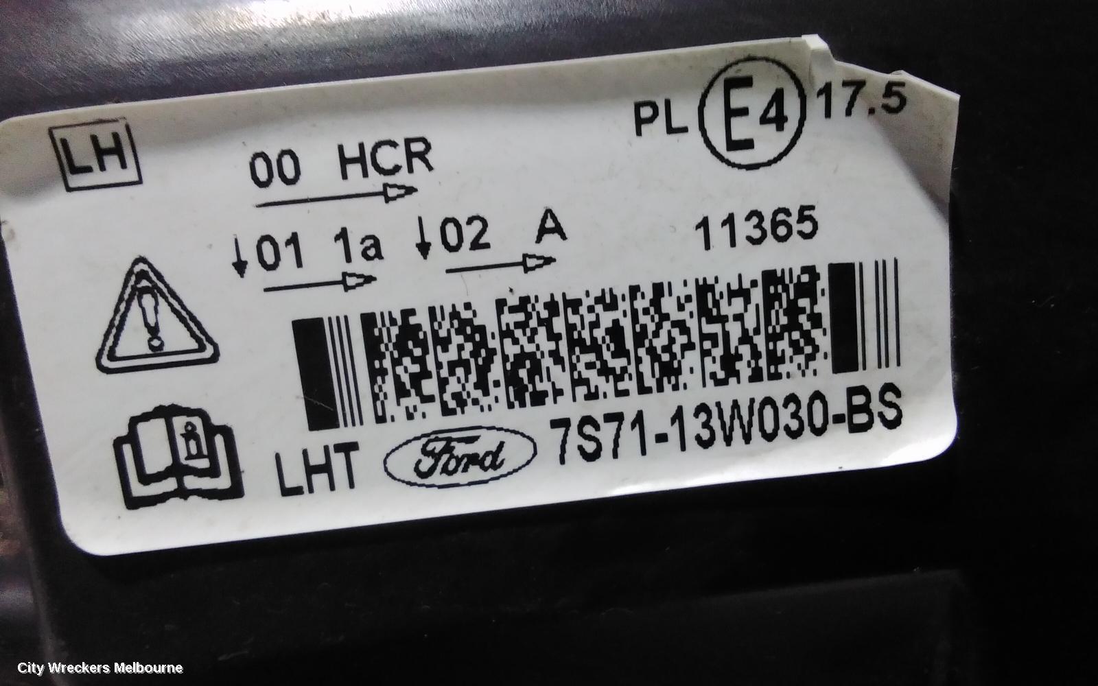 FORD MONDEO LEFT HEADLAMP, MA-MC, HALOGEN, 10/2007 - 12/2014