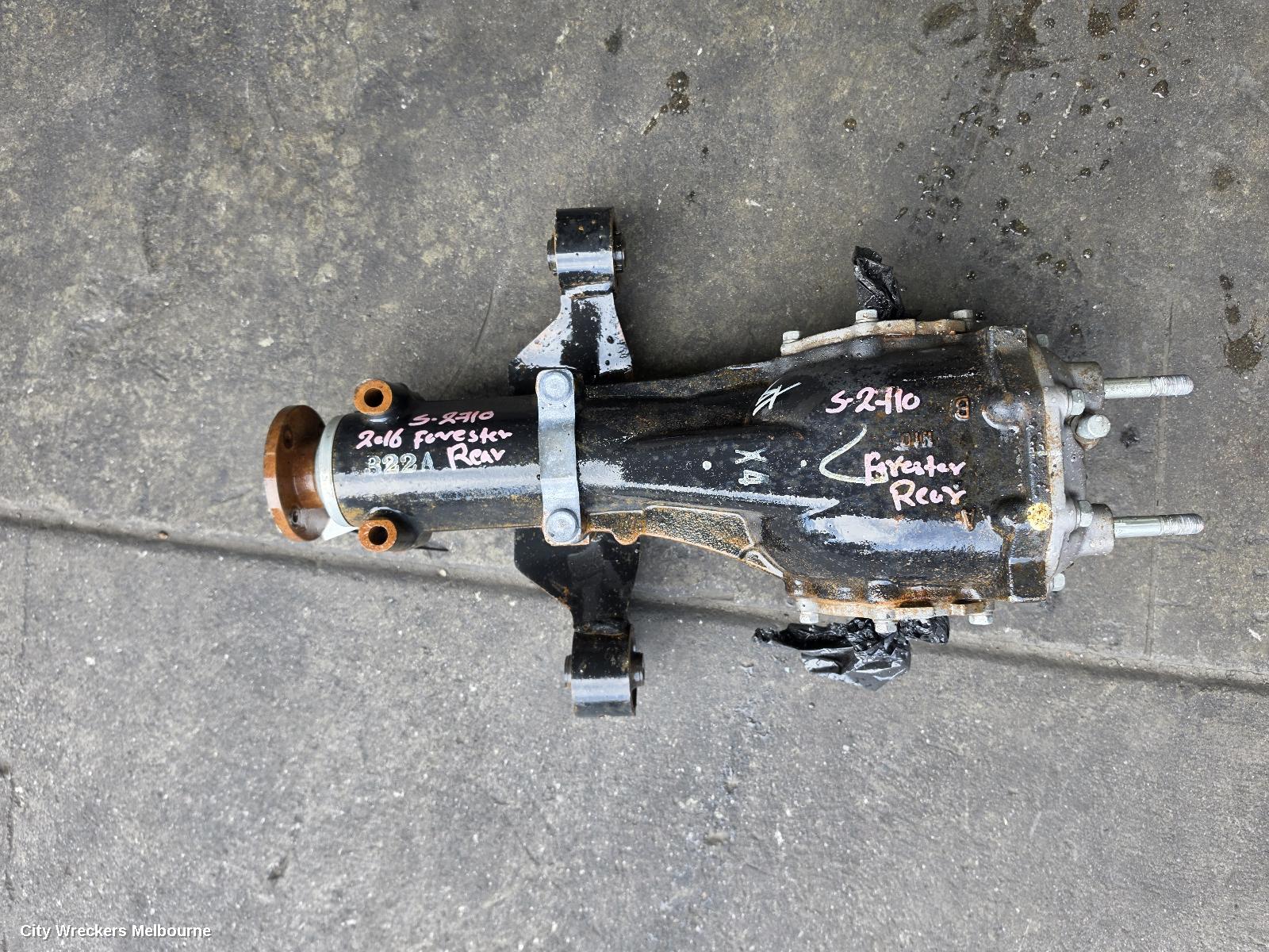 SUBARU FORESTER DIFFERENTIAL CENTRE, 2.0, EE20, MANUAL T/M, SJ, 4.444 RATIO, NON LSD (X3 CODE), 12/2012 - 08/2018