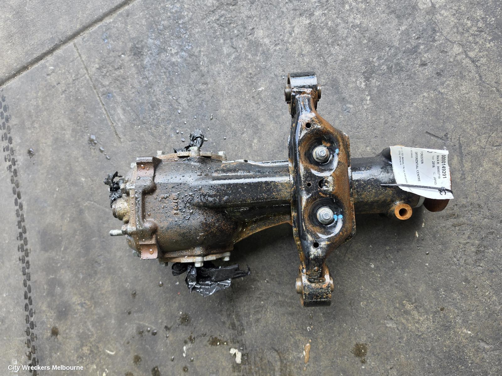 SUBARU FORESTER DIFFERENTIAL CENTRE, 2.0, EE20, MANUAL T/M, SJ, 4.444 RATIO, NON LSD (X3 CODE), 12/2012 - 08/2018