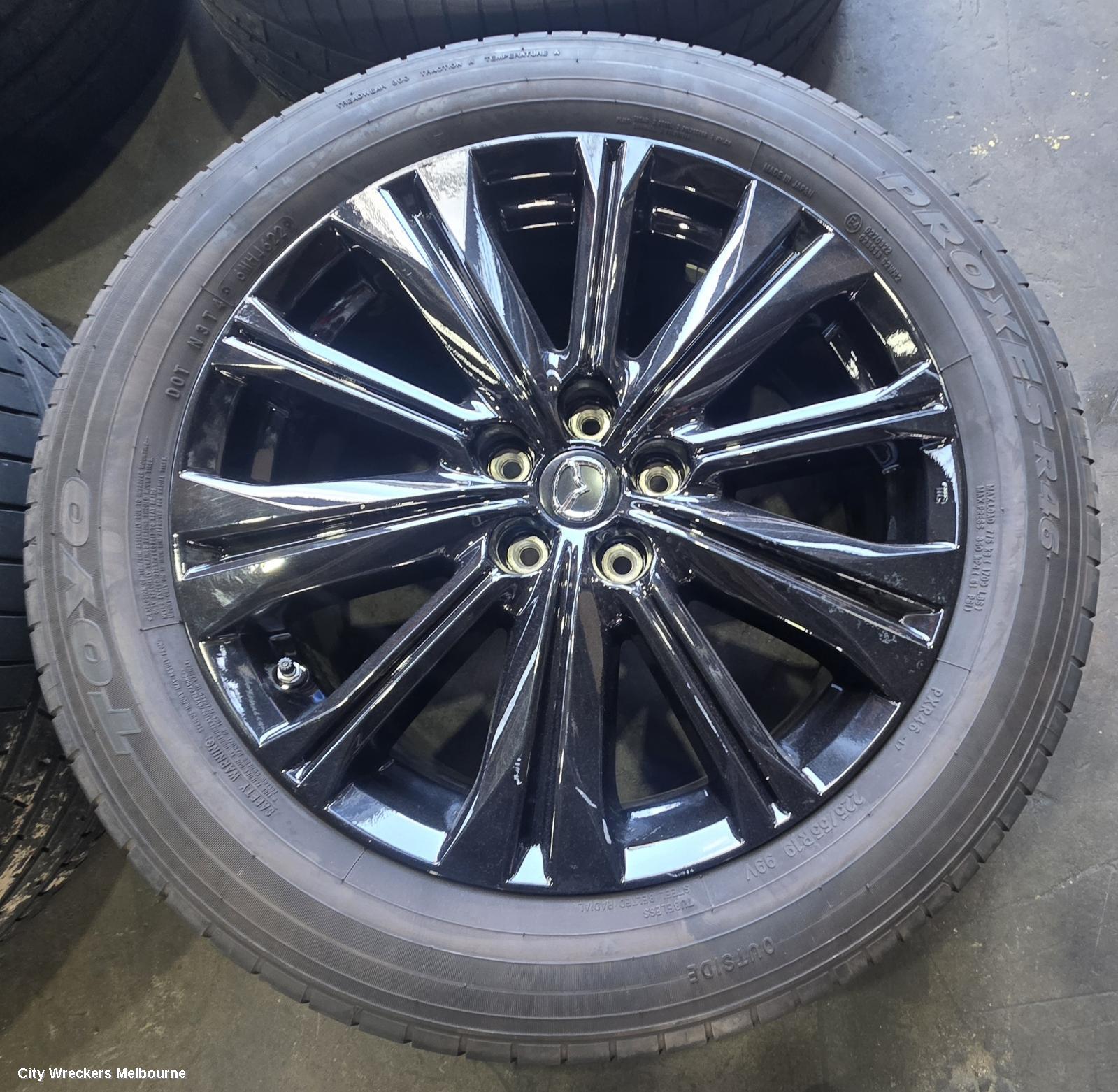 MAZDA CX5 WHEEL MAG, FACTORY, 19X7IN, 10 SPOKE, HIGH GLOSS BLACK, KF, 02/2017 - 03/2026