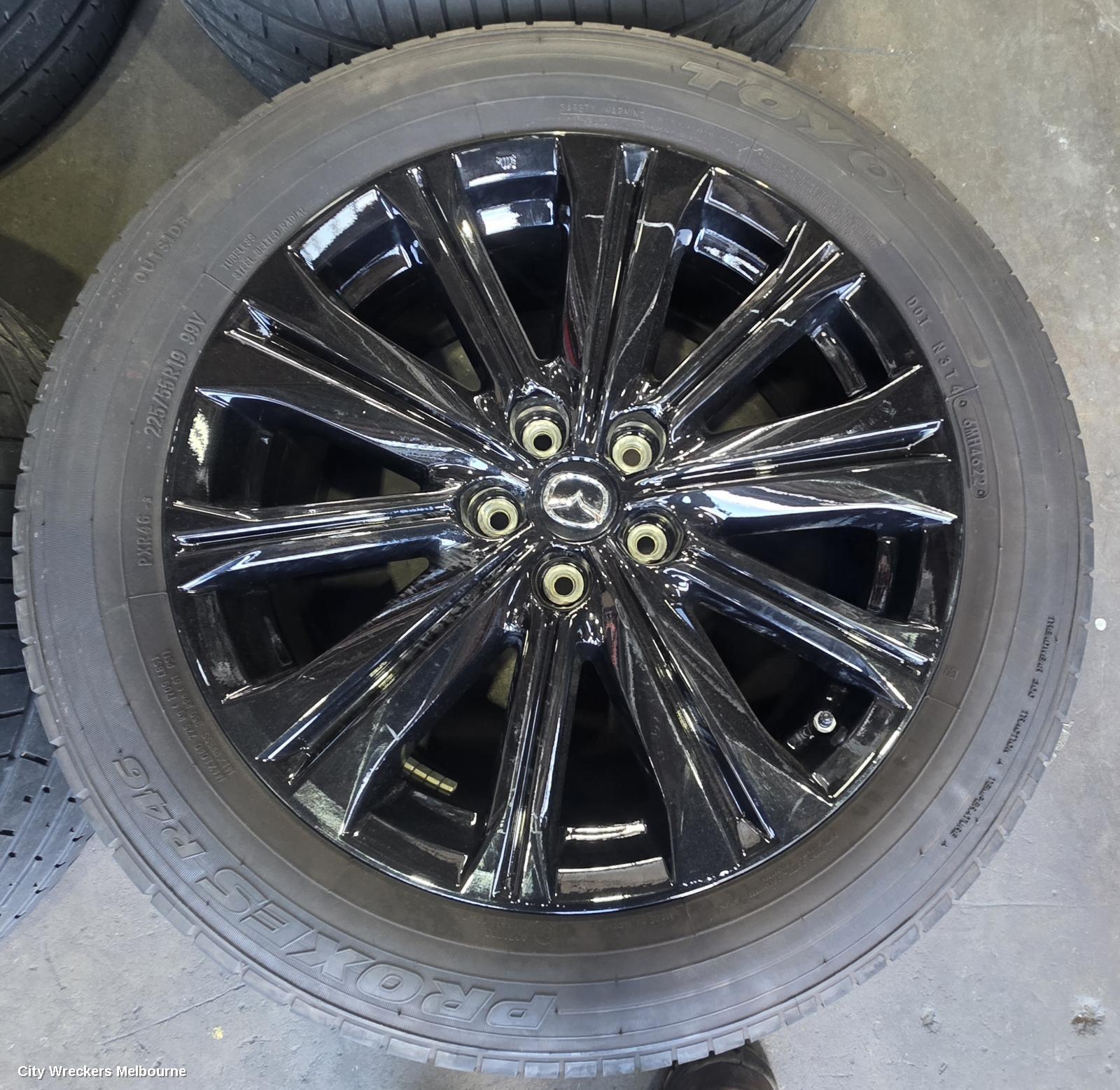MAZDA CX5 WHEEL MAG, FACTORY, 19X7IN, 10 SPOKE, HIGH GLOSS BLACK, KF, 02/2017 - 03/2026