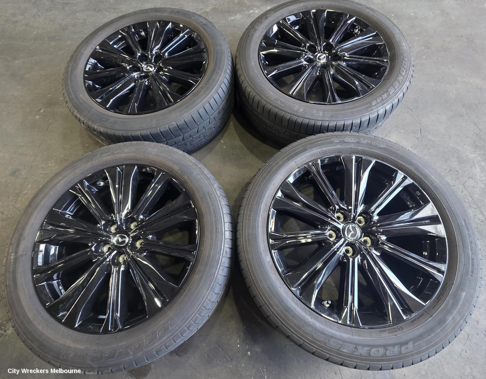 MAZDA CX5 WHEEL MAG, FACTORY, 19X7IN, 10 SPOKE, HIGH GLOSS BLACK, KF, 02/2017 - 03/2026