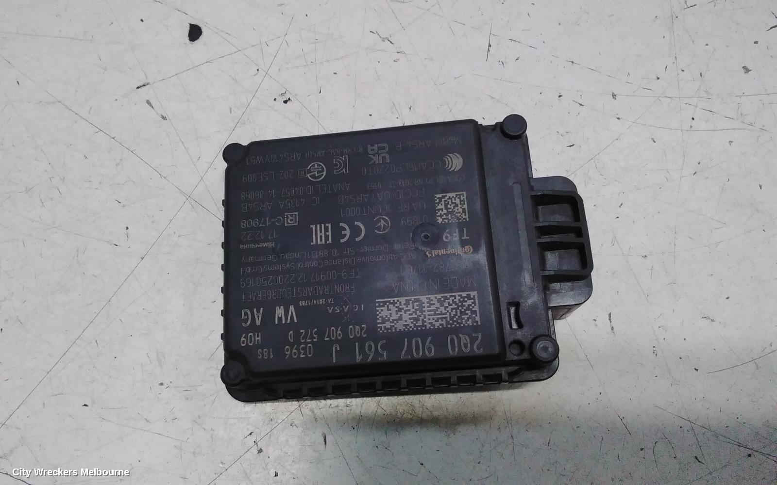 VOLKSWAGEN TIGUAN REVERSE CAMERA, FRONT RADAR SENSOR, P/N 2Q0907561J, 5NA, 06/2016 - 02/2024