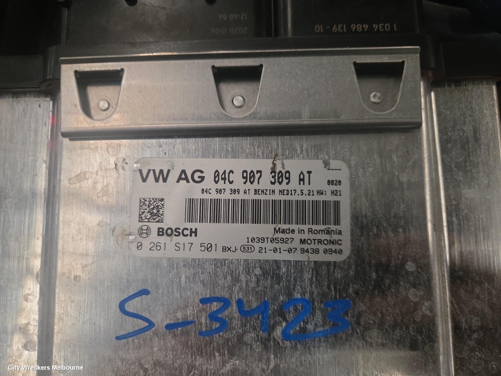 VOLKSWAGEN POLO ECU, ENGINE ECU, 1.0, PETROL, ECU ONLY, AW-AE, 09/2017 ONWARDS