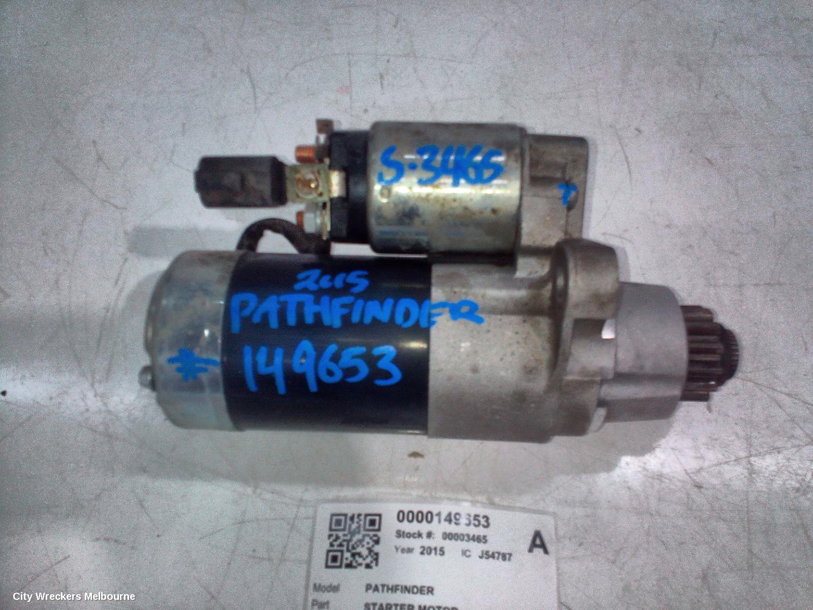 NISSAN PATHFINDER STARTER, PETROL, 3.5, VQ35, R52, 06/2013 - 04/2021