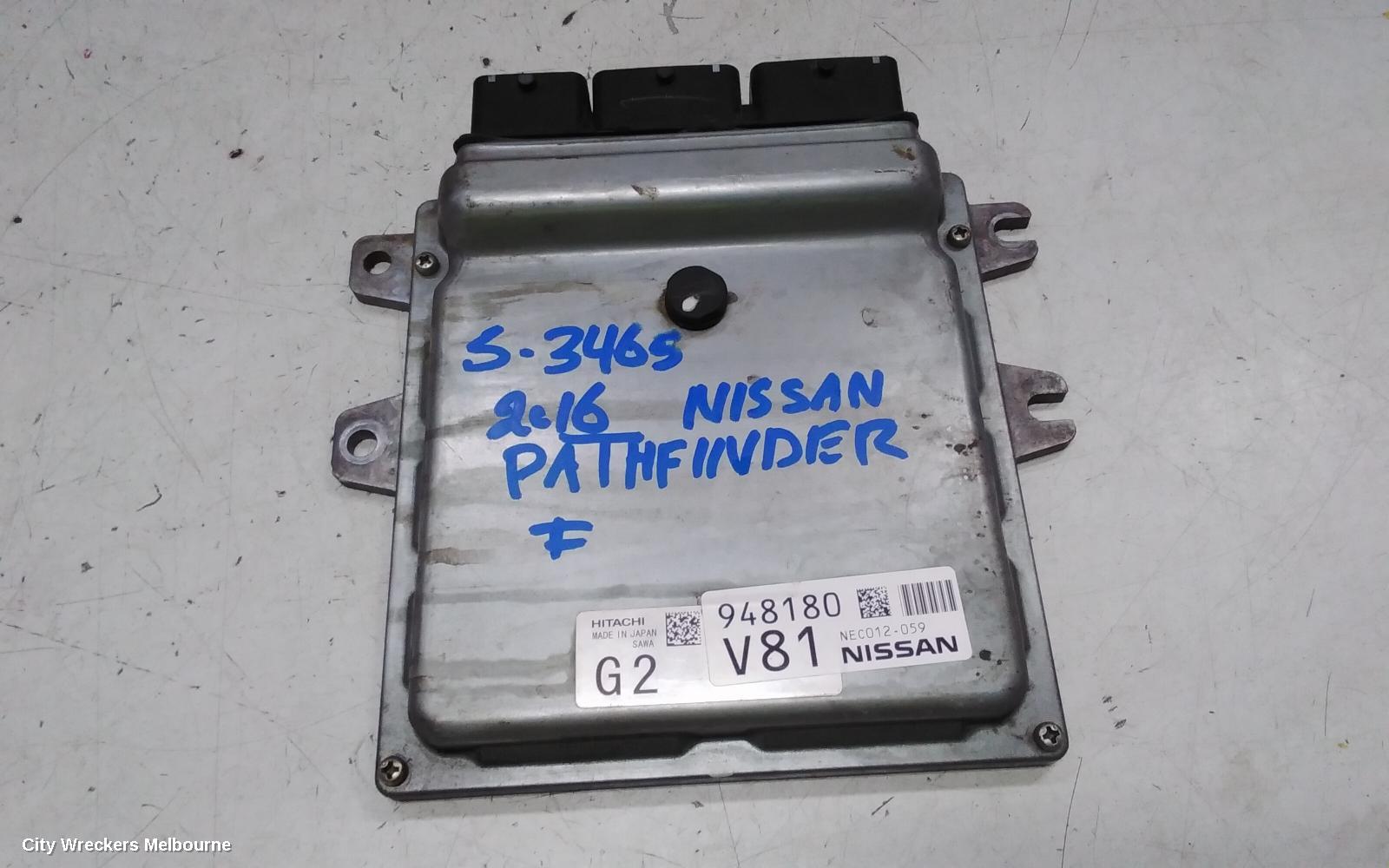 NISSAN PATHFINDER ECU, ENGINE ECU, 3.5, ECU ONLY, R52, 06/2013 - 04/2021
