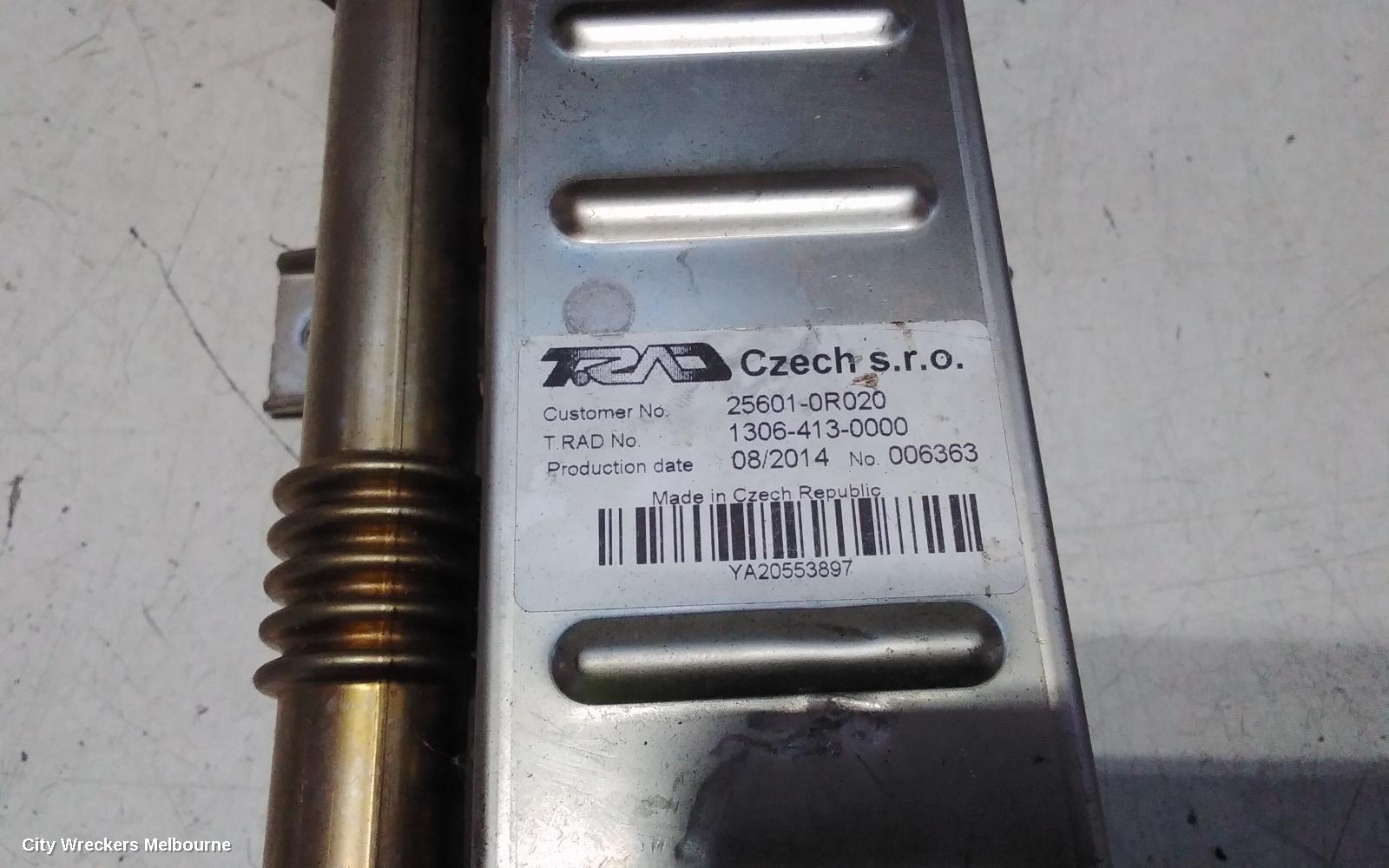 TOYOTA RAV4 COOLER, EGR COOLER, DIESEL, 2.2, 2AD-FTV, TURBO, ALA49R, 12/2012 - 12/2018