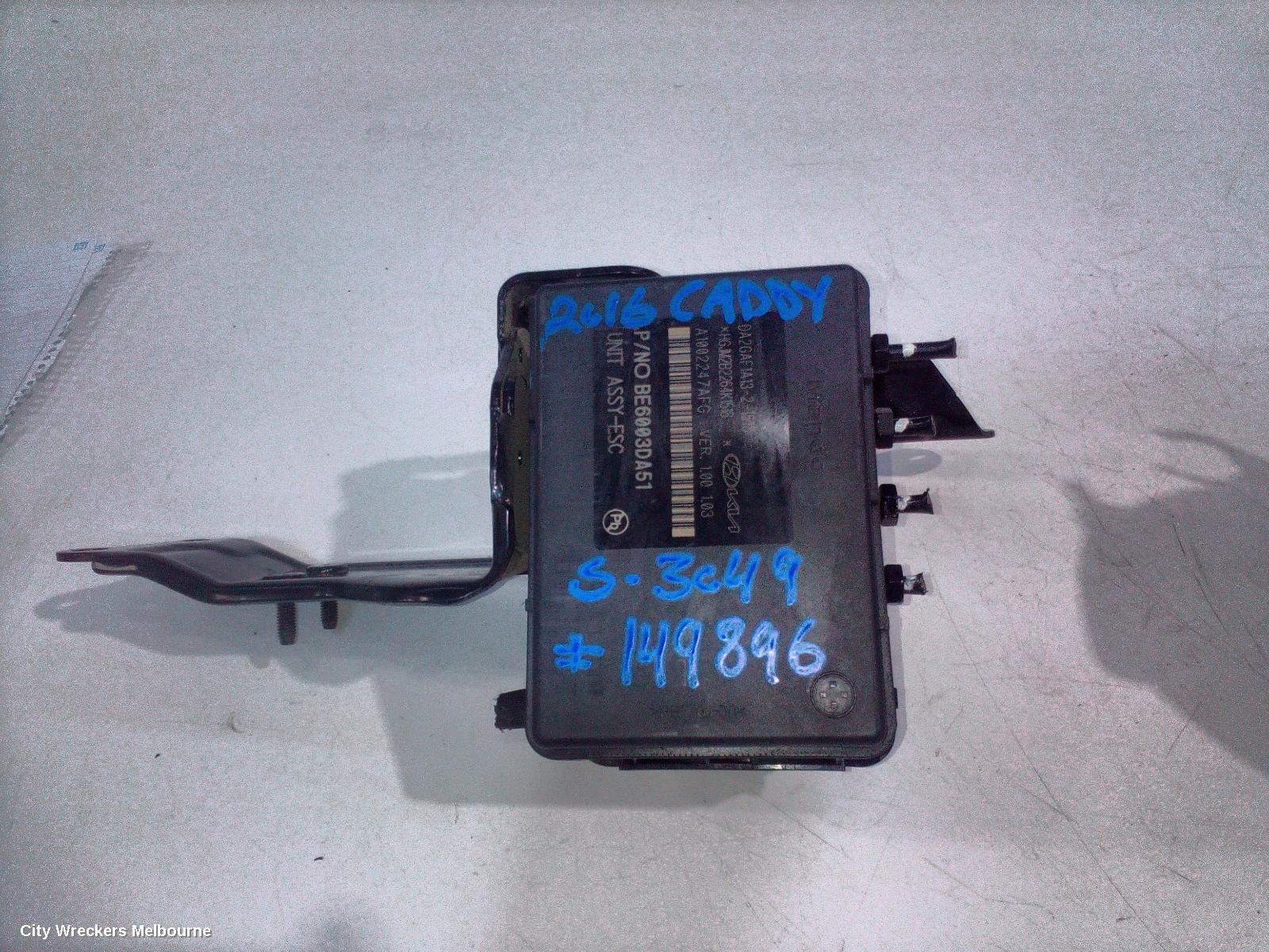 VOLKSWAGEN CADDY ABS PUMP/MODULATOR, 2KN, P/N 7E0614517L, 12/2015 - 02/2021