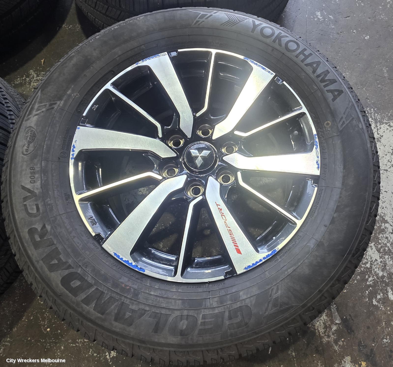 MITSUBISHI TRITON WHEEL MAG, FACTORY, 18X7.5IN, SILVER, MR, 07/2019 - 10/2023