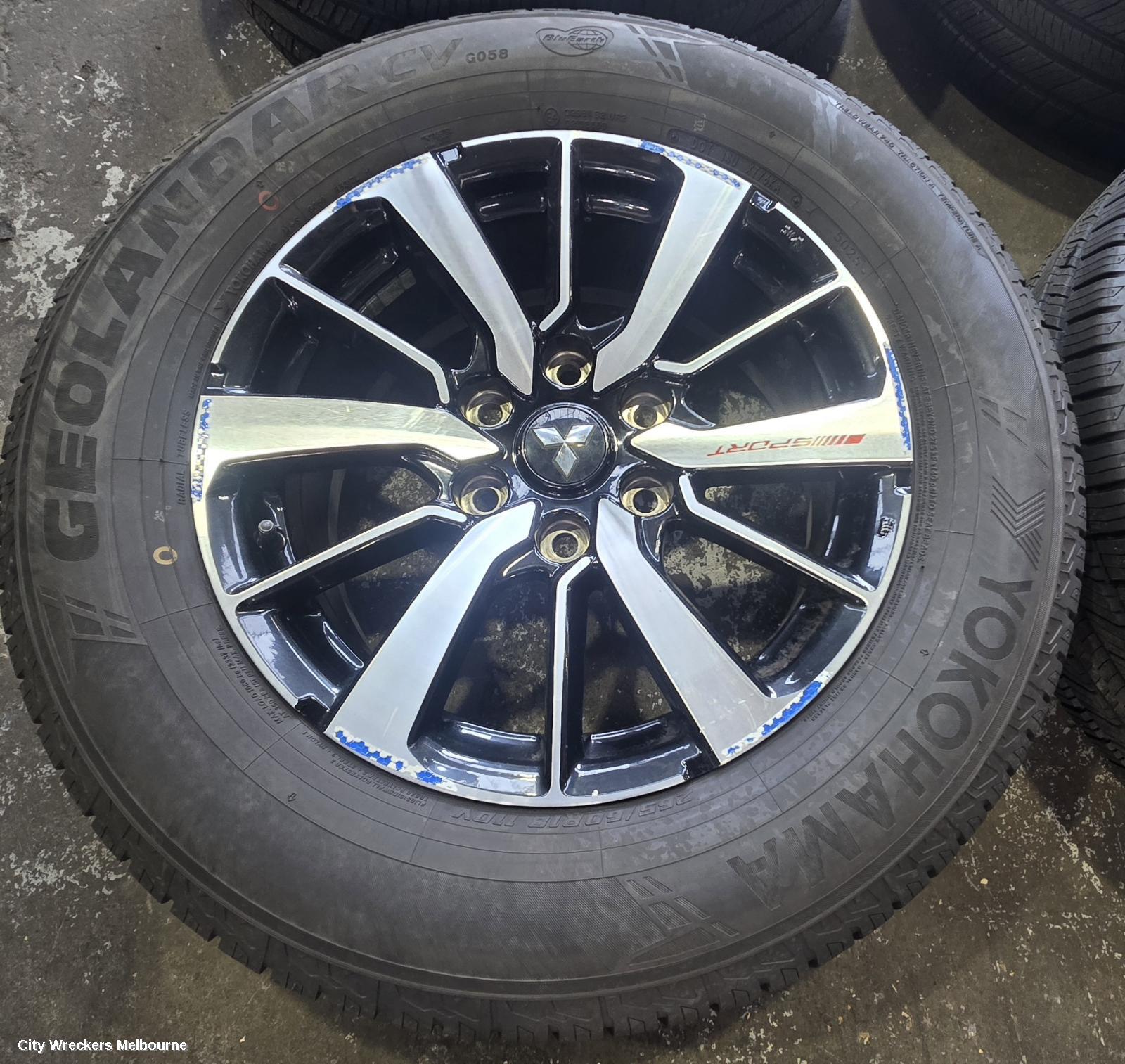 MITSUBISHI TRITON WHEEL MAG, FACTORY, 18X7.5IN, SILVER, MR, 07/2019 - 10/2023