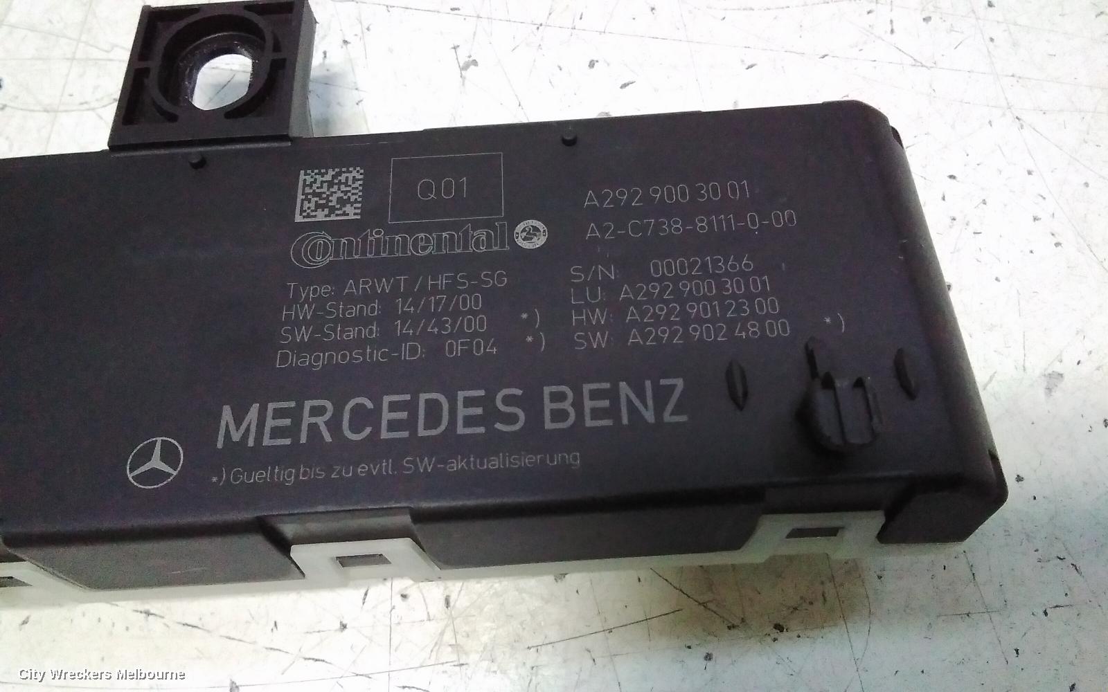 MERCEDES GLE CLASS, C292/W166 06/2015 - 04/2019, A2929003001 ~ TAILGATE  CLOSING CONTROL MODULE : 150020