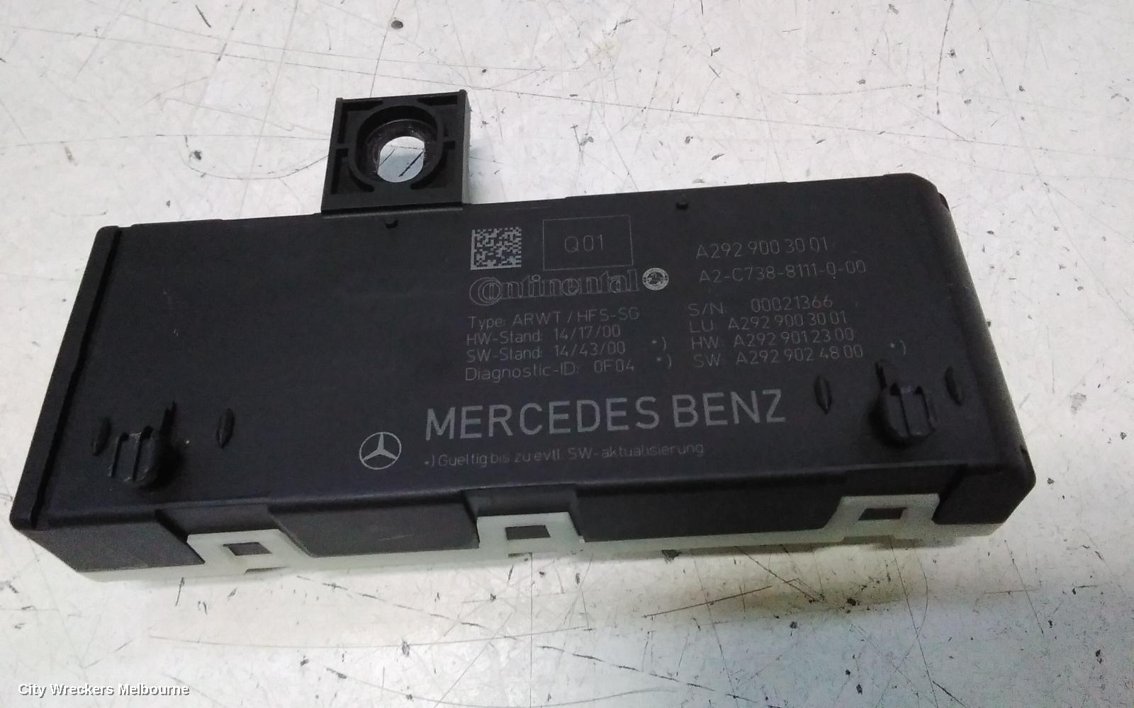 MERCEDES GLE CLASS, C292/W166 06/2015 - 04/2019, A2929003001 ~ TAILGATE  CLOSING CONTROL MODULE : 150020