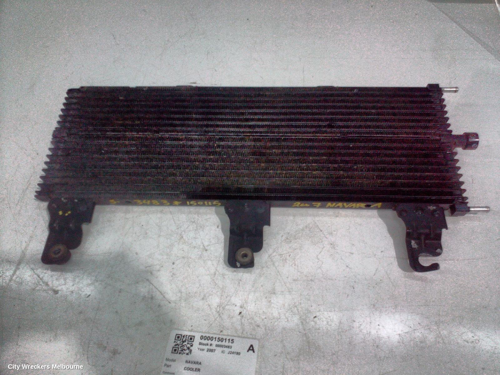 NISSAN NAVARA COOLER, D40, TRANSMISSION OIL COOLER, 2.5, YD25, DIESEL, VIN VSK, 09/2005 - 01/2010